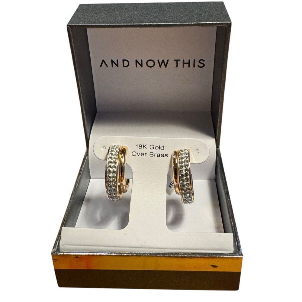 And Now this 18k gold plated earrings in gift box